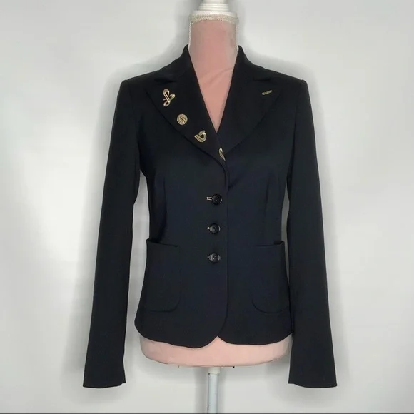 Rare Love Moschino‎ Navi blue embroidered blazer. - Picture 2 of 14